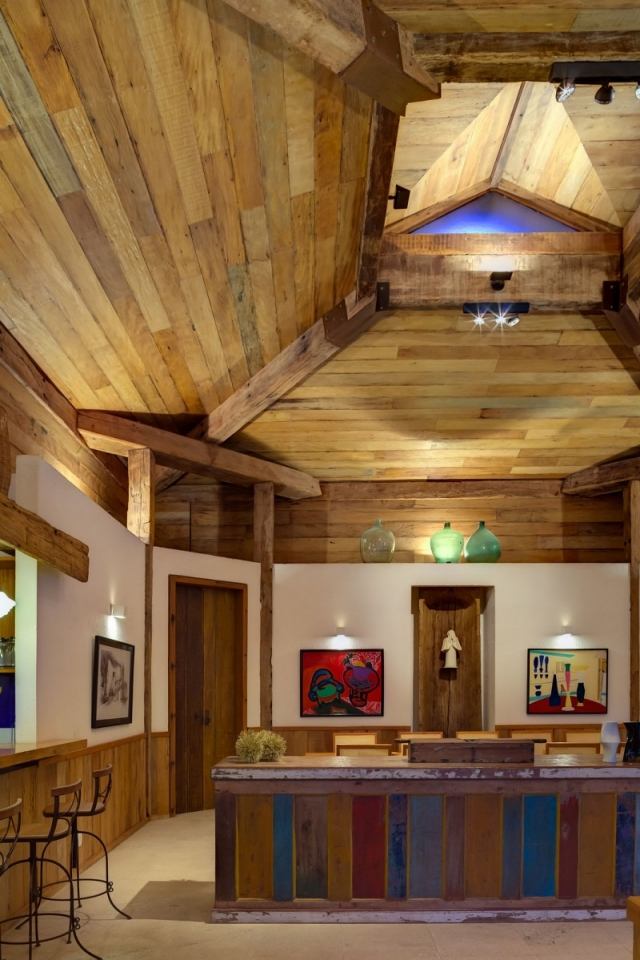 Idei pentru amenajare - luminos, cu lumină, proiectat spațios - construcție acoperiș din lemn deschis