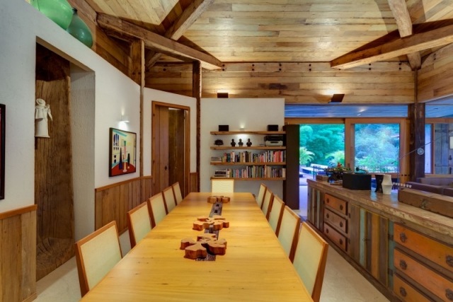 apartament bucătărie deschisă ideea de proiectare mobilier în zona de luat masa în stil rustic