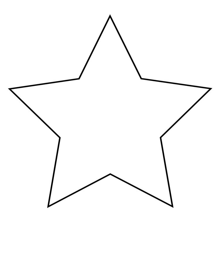 Șablon stea pentru o imagine simplă a firului fire-imagini-unghii-șablon-stea-copii-școală elementară