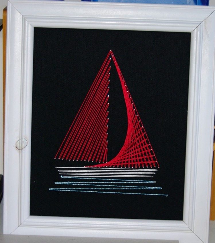 Înfășurați barca cu pânze în cadru imagini cu fir-unghii-navă-barcă cu pânze-copii-școală primară