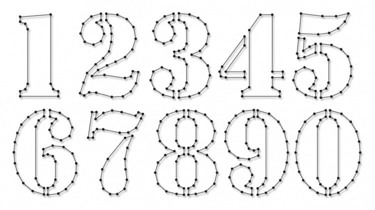 Șablon de numere pentru imagini de fir fire-poze-unghii-șablon-copii-cifre-numere