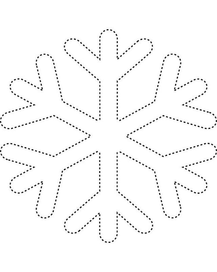 Șablon fulg de zăpadă pentru imprimare fire-poze-unghii-șablon-fulg-de-zăpadă-iarnă