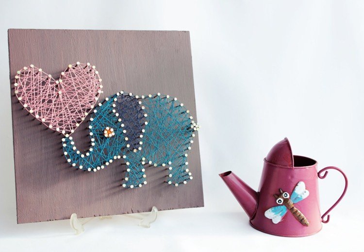 creați singuri imagini cu fir instrucțiuni Înfășurați imagini cu unghii elefant-inimă-dulce