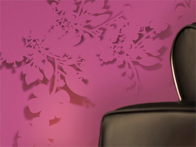 tapet de perete model floral relief fuchsia FLEURS DECOUPEES Elitis tapet de perete relief floral model FLEURS DECOUPEES Elitis
