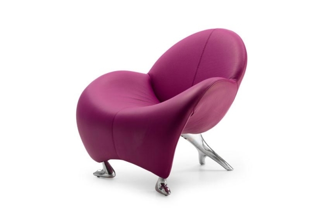 fotoliu piele design radiant orchid 2014 PAPAGENO LEOLUX fotoliu din piele design radiant orhidee PAPAGENO LEOLUX