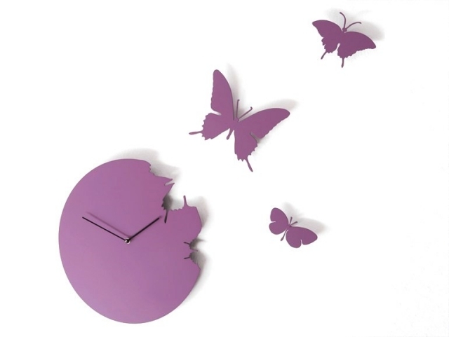 ceas de perete fluturi violet FLUTURA Diamantini Domeniconi Ceas de perete fluturi orhidee radiantă FARFUMĂ Diamantini Domeniconi