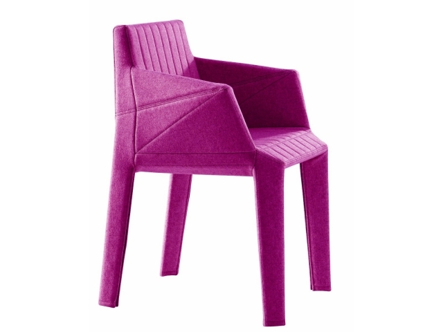 scaun tapițat cu capac detașabil fuchsia FACETT ROSET ITALIA scaun tapițat cu design detașabil fucsia FACETT ROSET ITALIA