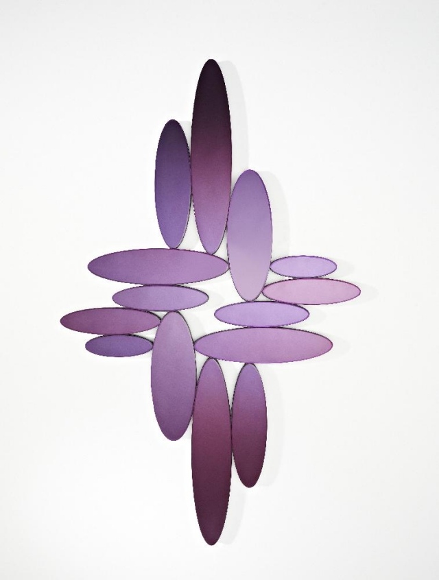 oglindă de perete ovală elemente violet Deknudt Mirrors oglindă de perete ovală mov Deknudt Mirrors