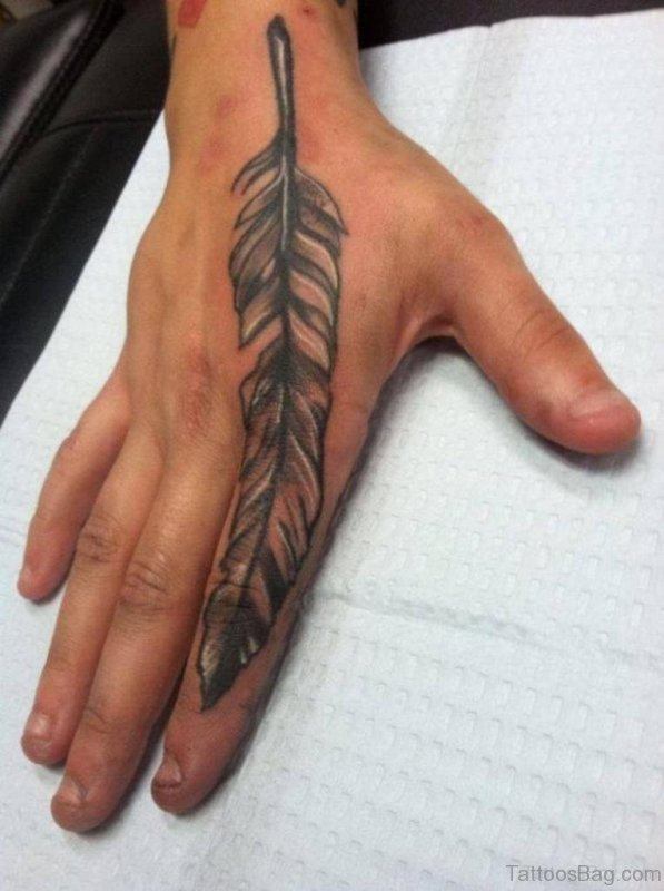 letalo Feather Tattoo na prstu za moške