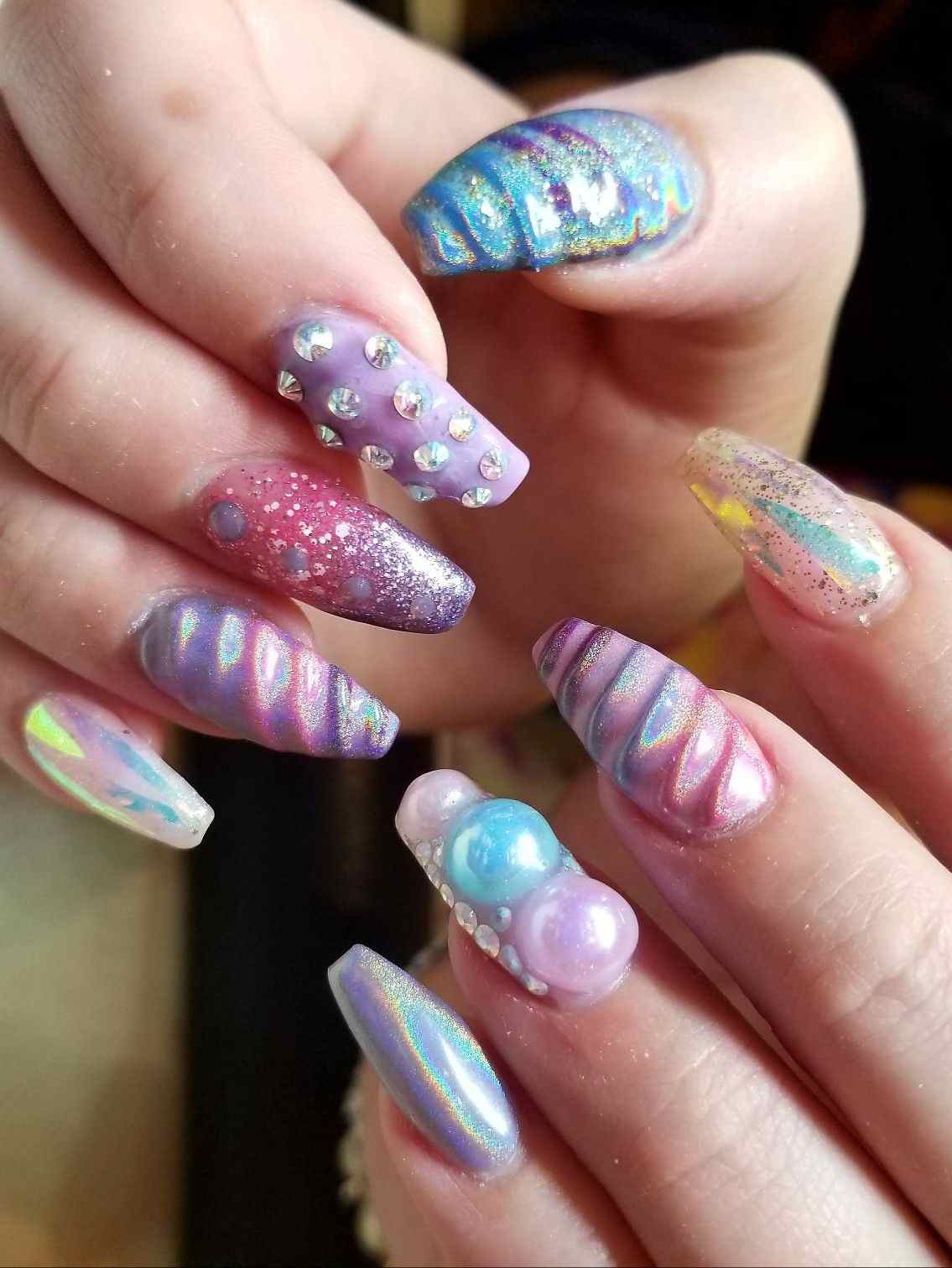 Festival de unghii unicorn unghii modele curcubeu lac de unghii tendințele modei 2019