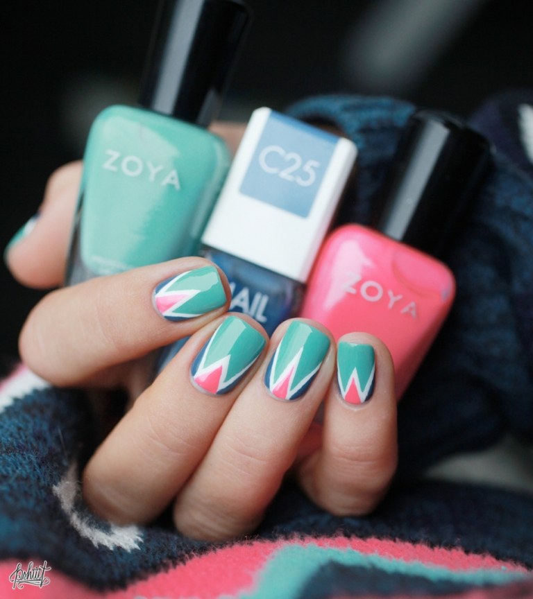 Idei festival unghii motiv geometric design unghii tendințe modă femei