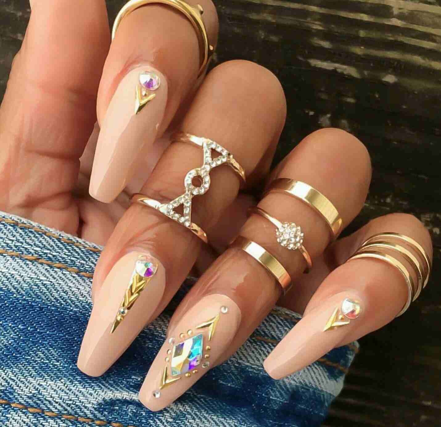 Festival Nails Nail Nail Polish Strass Ring Inele Nail Design Idei Tendințe de modă