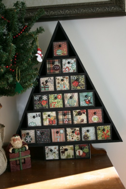 Sertare de copac Advent mic Sertare mici pentru brad
