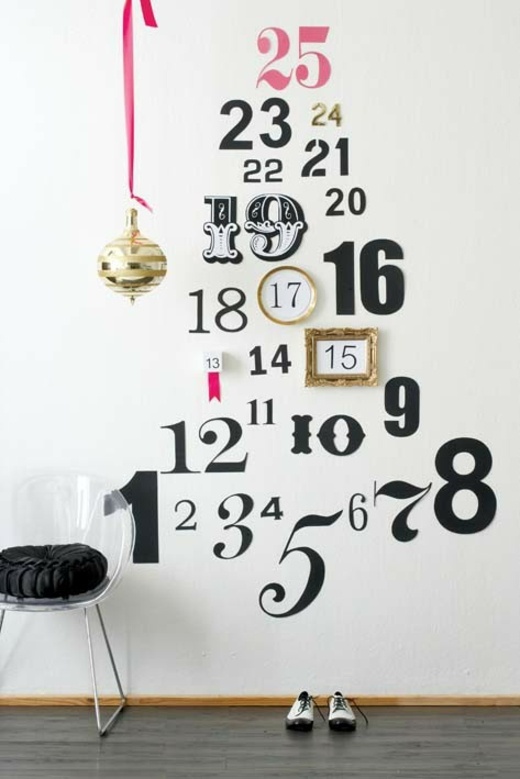 concept modern calendar de advent concept modern calendar de advent