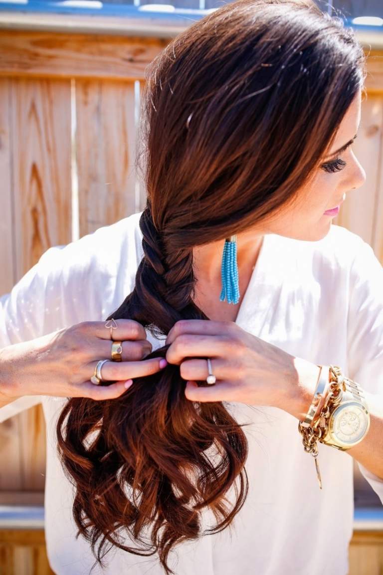 Instrucțiuni pas cu pas, împletite cu heringbone dezordonate