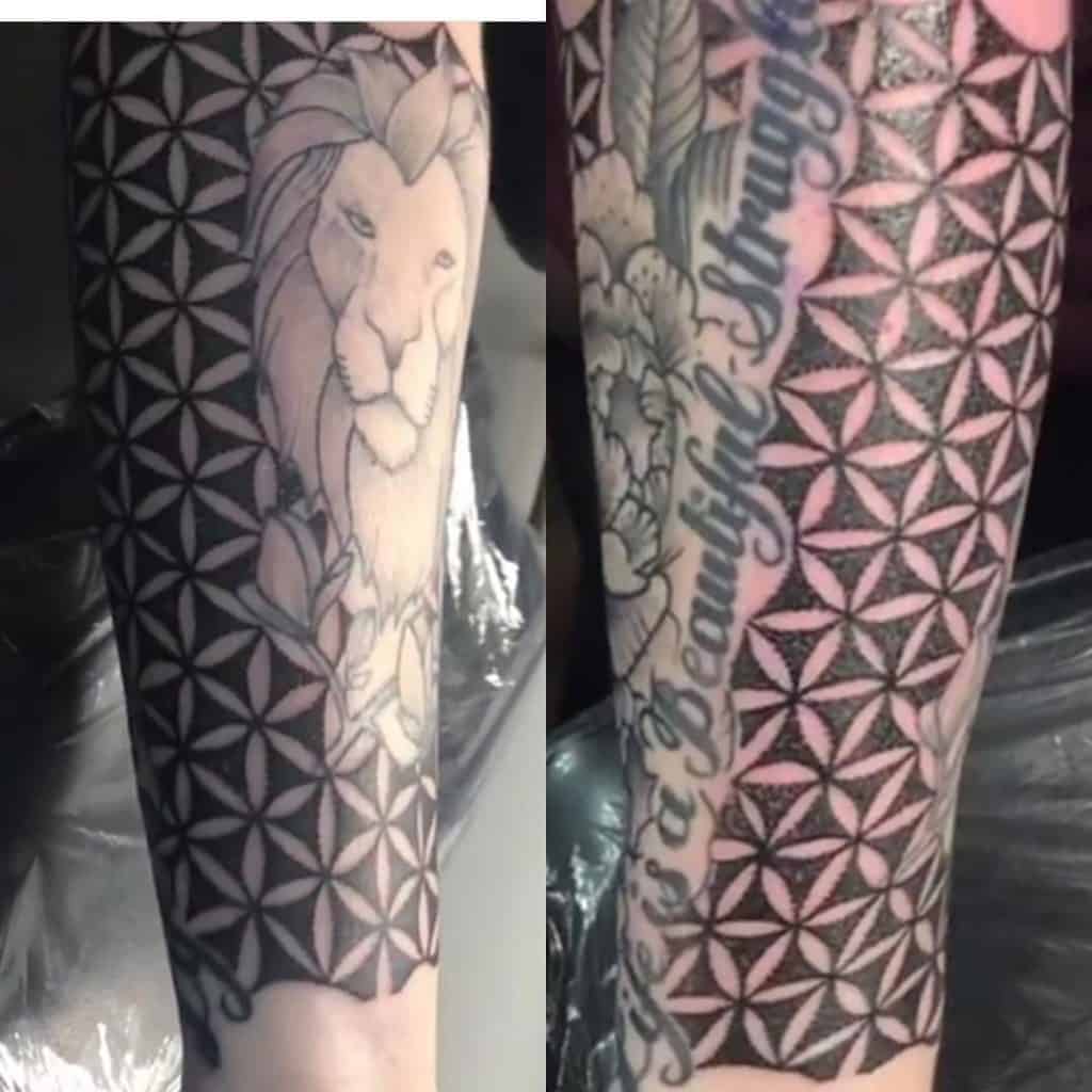 Gyvybės gėlės tatuiruotė 2