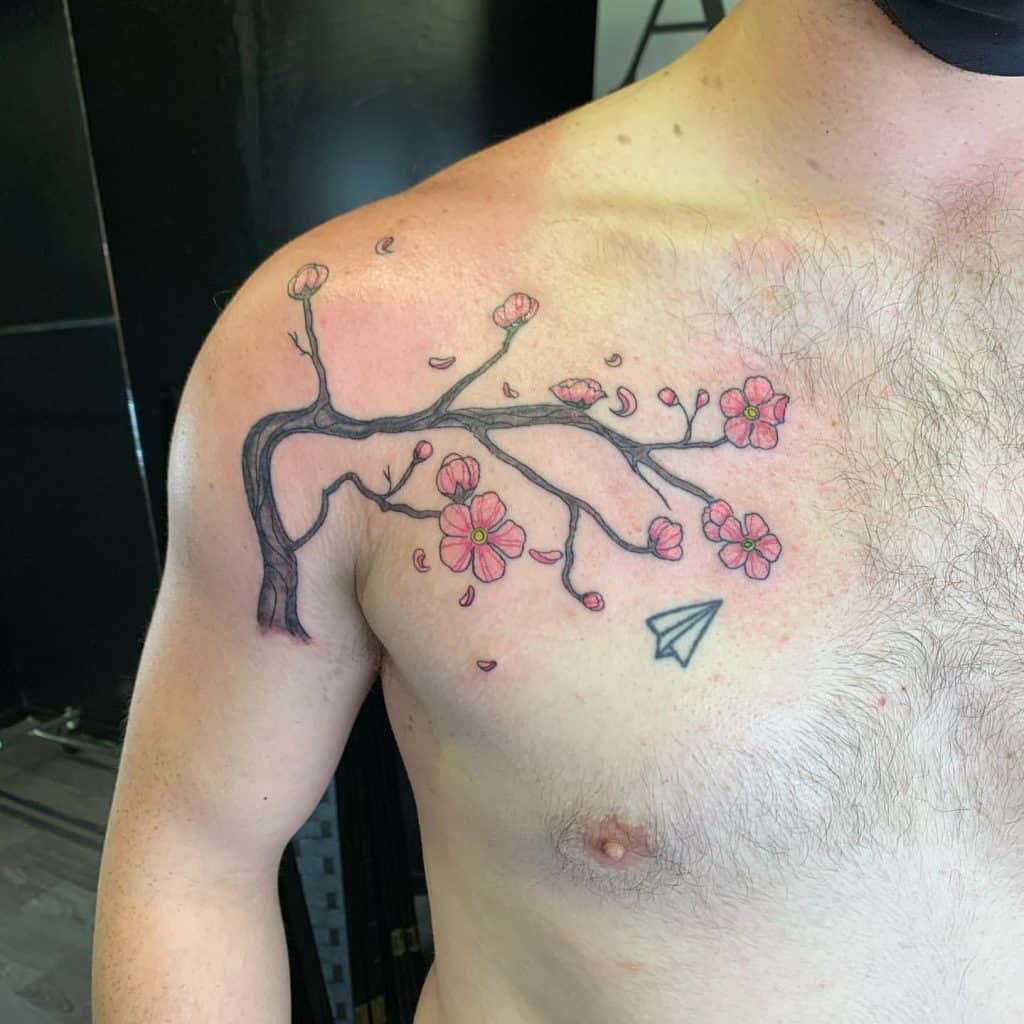 Vyšnių žiedų tatuiruotė 1