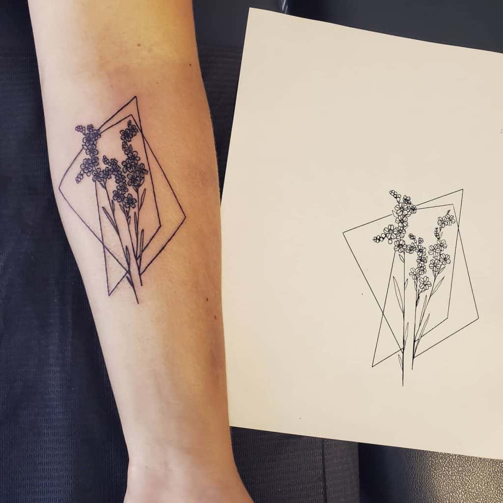 Pamirškite mane ne gėlių tatuiruotę 2