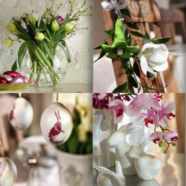 Idei de decorare primavara lalele orhidee iepuri de portelan Decoratiuni de primavara pentru idei de casa lalele orhidee portelan iepuri