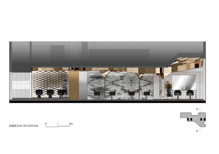 Mobilier pentru salon de coafură Planșă din oțel inoxidabil din marmură plină de farmec