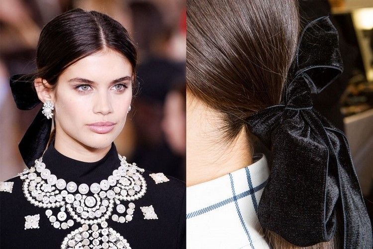 tendințele coafurii-2017-2018-arc satinat-negru