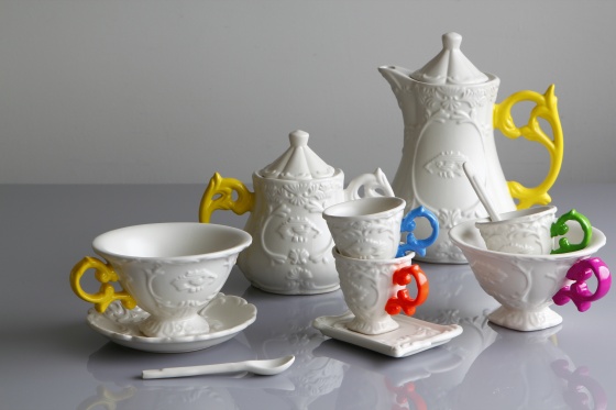 set de veselă din porțelan modern funky i-wares seletti set de veselă de ceai din porțelan modern funky i-wares seletti