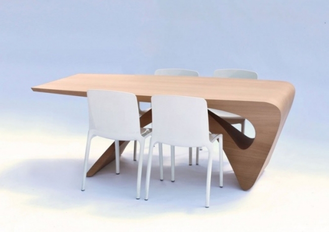 formă futuristă design modern de masă din lemn de daan mulder