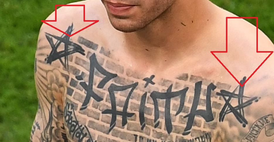 Fiodoro žvaigždės ant peties tatuiruotės