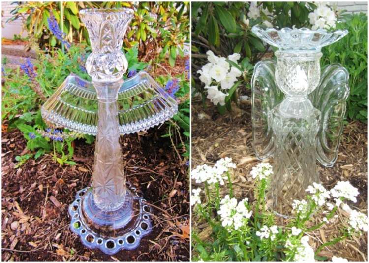 Decor din sticlă pentru grădină - frumoase figuri de înger