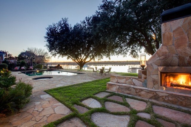 tendințe design grădină trepte de iarbă șemineu în aer liber tendințe design modern de grădină 2014 trepte de iarbă șemineu în aer liber