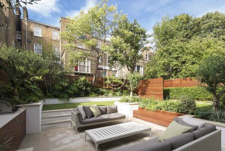 Design modern de grădină, cu zonă de relaxare încastrată și paturi ridicate amenajare grădină 2014 paturi încorporate-scaune-mobilier-moderne-ridicate