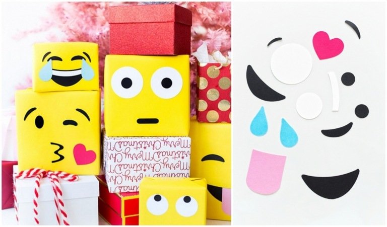 Împachetare cadou cutie cadou Emojii amuzantă instrucțiuni DIY
