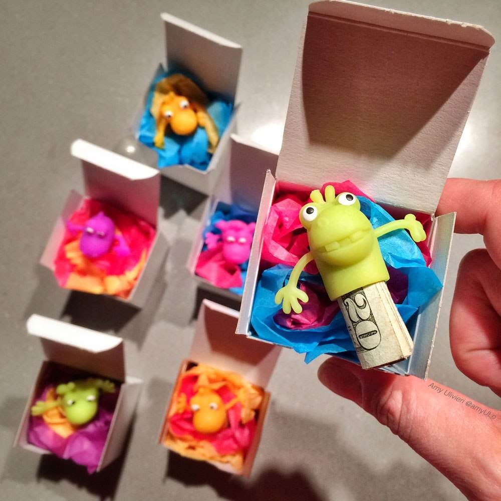 Bani cadou idei creative diy copii surpriza ziua de nastere