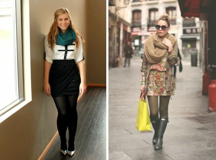 Combinați eșarfa tricotată la modă