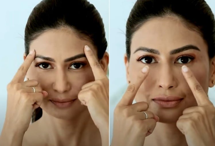 Bateți în jurul ochilor și stimulați circulația sângelui împotriva pungilor de sub ochi