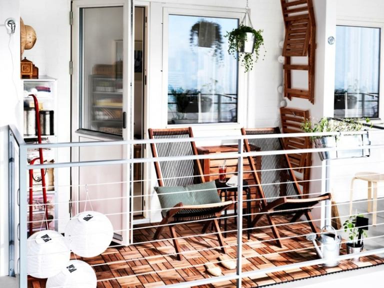 idei de design pentru scaune pliante multifuncționale balcon scandinave