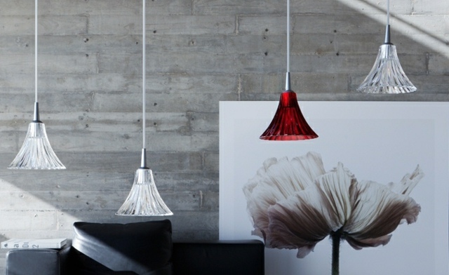 cristal de sticla rosie idei de colectie moderna