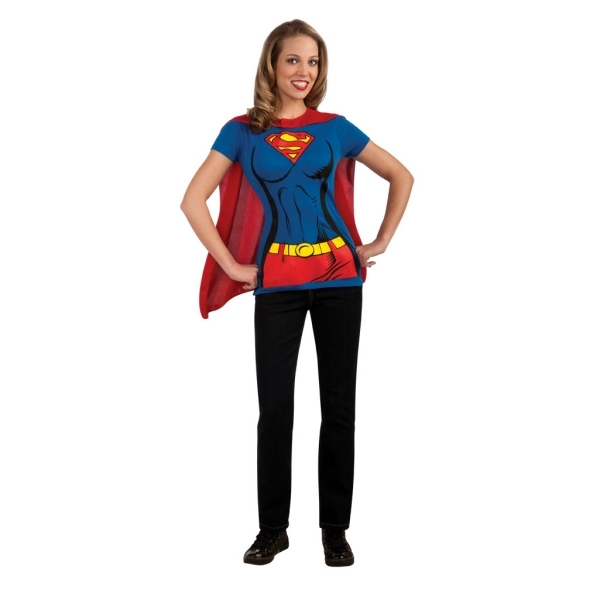 Costum de carnaval tricou femeie minune superman albastru roșu Costume de carnaval ieftine tricou femei femeie minune superman