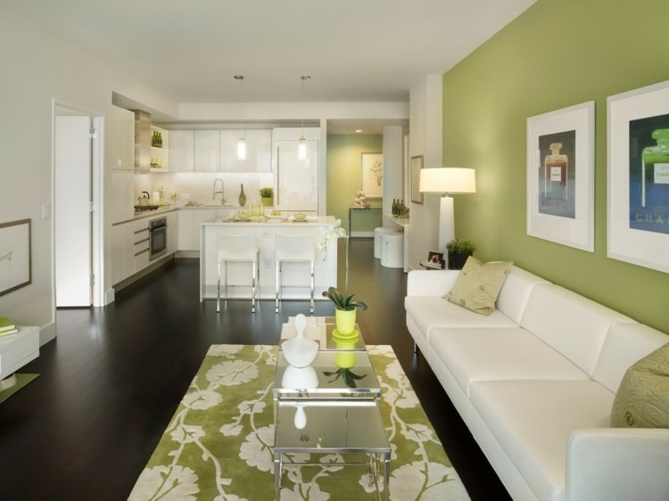 living verde covor alb canapea parchet laminat inchis