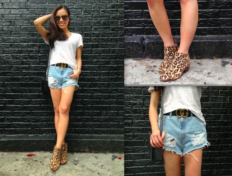 Curea de la Gucci pentru o ținută sportivă Cămașă cu botină Gucci Belted Jeans