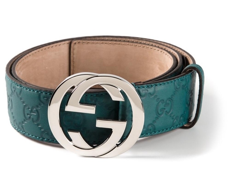 Curea de la Gucci cu cataramă din oțel inoxidabil Gucci-centura-verde-modern-elegant-femei
