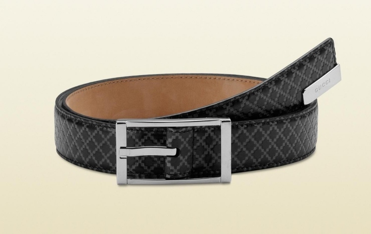 Curea Gucci decorată cu modele în carouri Gucci model de verificare a centurii simplu