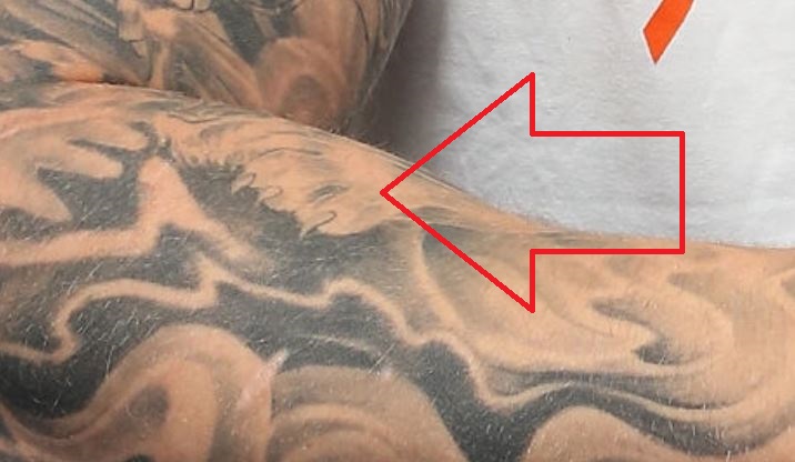 Hafpor liūtas ant rankos tatuiruotės