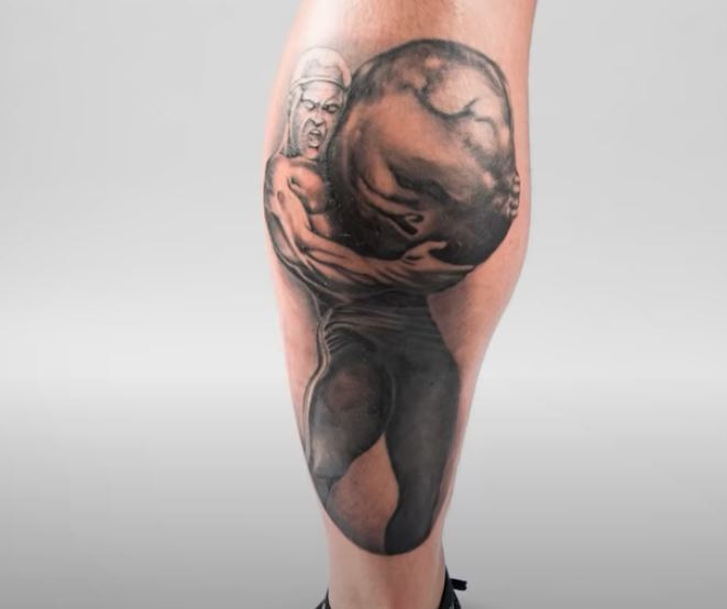„Hafpor“ kairės kojos tatuiruotė