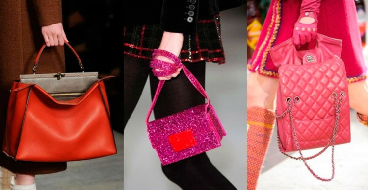 Nuanțele roșii și roz sunt la modă Genti femei toamna iarna designer tendinte moda