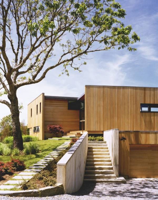 intrare scări bancă casă design modern