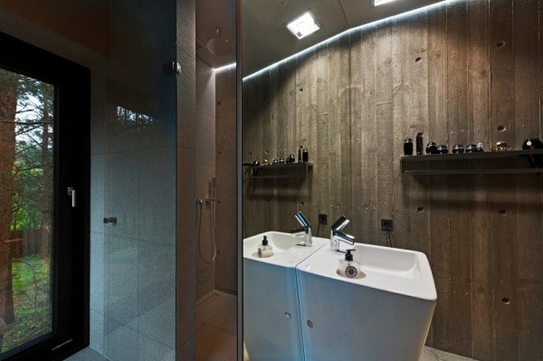 casa otel lemn aspect modern baie casa otel in lemn aspect baie moderna design