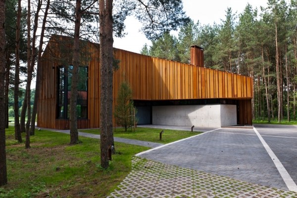 lemn oțel casă aspect modern design exterior vedere casă de oțel în lemn aspect modern design exterior vedere