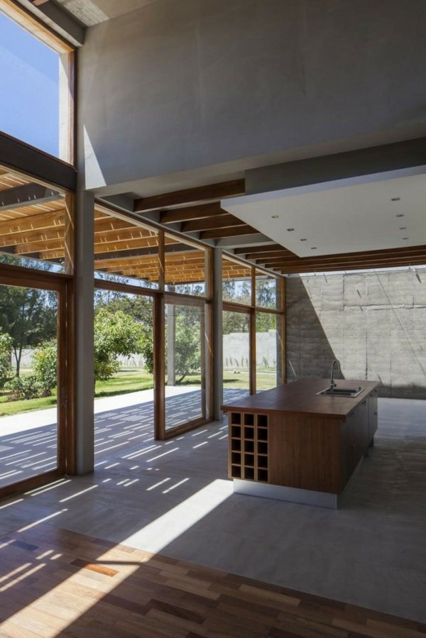 Insula bucatariei beton design interior bucatarie