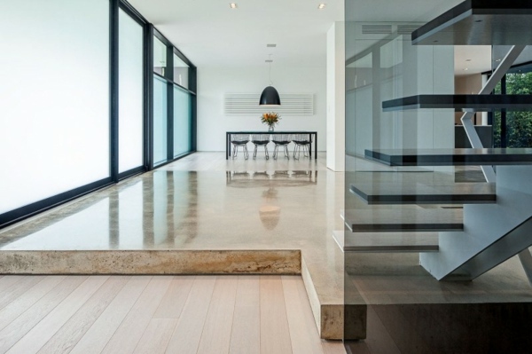 Casă interioară de perete din sticlă Casă de living interioară cu ușă de sticlă